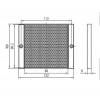 100x100mm Reflektör / Mesafe Sensörleri Uyumlu - Beyaz