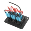 3lü ON-OFF Işıklı Anahtar Switch Panel 12V-24V- Kırmızı