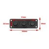 3lü ON-OFF Mavi Nokta Işıklı Anahtar Switch Panel 12V-24V