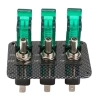 3lü ON-OFF Toggle Switch Panel - Yeşil