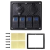 4lü ON-OFF Işıklı Anahtar Switch Panel 2x5V USB ve Çakmaklık Çıkışlı