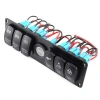 6lı ON-OFF Işıklı Anahtar Switch Panel 12V-24V Voltaj Göstergeli