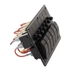 6lı ON-OFF Kırmızı Işıklı Anahtar Switch Panel - Aşırı Akım Korumalı