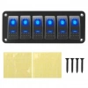 6lı ON-OFF Mavi Işıklı Anahtar Switch Panel 12V-24V