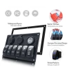 6lı ON-OFF Mavi Işıklı Anahtar Switch Panel 2x5V USB Çakmaklık ve Voltaj Göstergeli