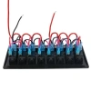 8li ON-OFF Kırmızı Işıklı Anahtar Switch Panel - Aşırı Akım Korumalı