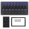 8li ON-OFF Mavi Işıklı Anahtar Switch Panel - Aşırı Akım Korumalı