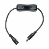 Anahtarlı DC Adaptör Uzatma Kablosu -Siyah