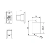 CAT6 RJ45 Dişi Panel Tipi Konnektör Gümüş - SCAT6-C