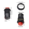 DS-428 12mm Anahtarlı Push Buton - Beyaz