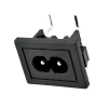 IEC320 C8 2-Pin Erkek Power Soketi 90 Derece
