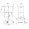 KCD1-115 Oval On/Off Anahtar - 3 Pin