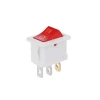 KCD1 Beyaz Kırmızı Işıklı On/Off Anahtar 3 Pin