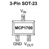 MCP1700T-1202E/TT SOT-23-3 SMD 1.2V Voltaj Regülatörü