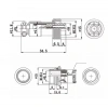 Mike Konnektör 12mm 6 Pin - Dişi