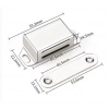 Mıknatıslı Metal Mobilya Kapak Kilidi 36x24x14mm - Krom