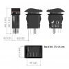 ON-OFF Mavi Işıklı Anahtar 5-Pin 12V-24V - Horn