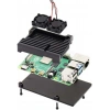 Raspberry Pi 4 Alüminyum Soğutucu Kasa - Çift Fanlı