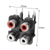 RC14 3.5mm İkili Stereo RCA Jack Dişi - PCB Tip