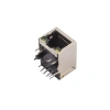 RJ45 Işıklı Dişi Ethernet Konnektörü - PCB Tipi 16x21x13mm