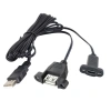 USB 2.0 Erkek to USB Type-A Dişi + Type-C Dişi Panel Tipi Uzatma Kablosu - 1.5 Metre