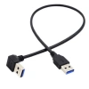 USB 3.0 Erkek-Erkek Aşağı Açılı Data ve Şarj Kablosu - 50cm