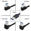 USB 3.0 Erkek-Erkek Aşağı Açılı Data ve Şarj Kablosu - 50cm