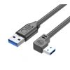 USB 3.0 Erkek-Erkek Sağ Açılı Data ve Şarj Kablosu - 50cm