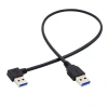 USB 3.0 Erkek-Erkek Sol Açılı Data ve Şarj Kablosu - 50cm