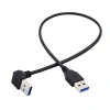 USB 3.0 Erkek-Erkek Yukarı Açılı Data ve Şarj Kablosu - 50cm