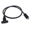 USB Type-C 3.2 PD100W Erkek-Dişi Panel Montaj Uzatma Kablosu - 30cm