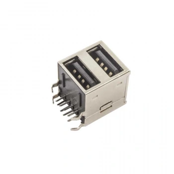 2 Port USB-A 2.0 Dişi Konnektör PCB Tipi