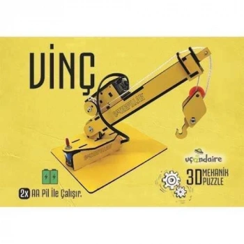 3d Mekanik Puzzle Eğitici Oyuncak Vinç