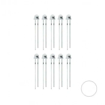 4.8mm Beyaz Mantar Led Paketi - 10 Adet
