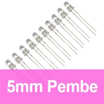 5mm Şeffaf Pembe Diyot LED