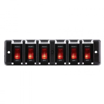 6lı ON-OFF Kırmızı Işıklı Anahtar Switch Panel 12V 16A