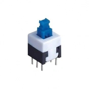 6 Pin Kilitli On Off Anahtar Mavi (8x8mm) Micro Switch Push Button Tactile