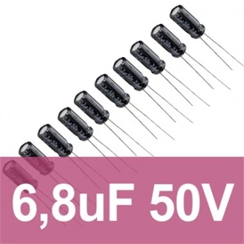 6.8uF 50V Elektrolitik Kondansatör