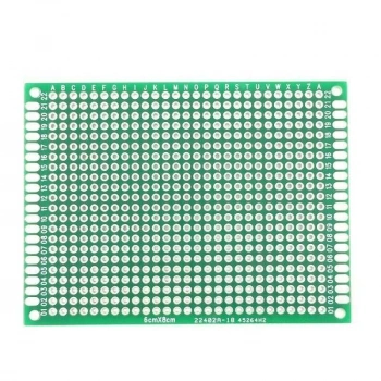 6x8cm Epoxy Çift Taraflı Delikli Plaket
