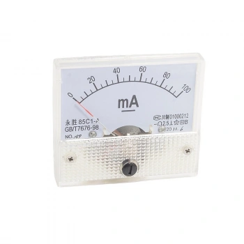 85C1 DC 0-100mA Analog Panel Tip Ampermetre