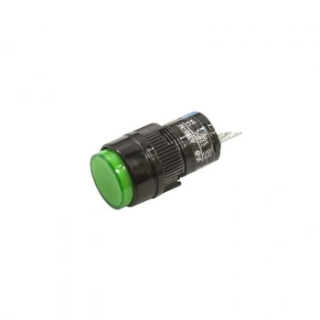 AB6-M 16mm 24V Yeşil Yaylı Buton