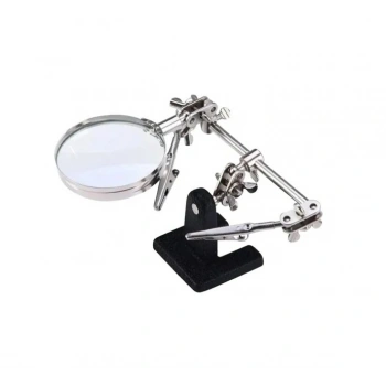 Büyüteçli Lehim Standı - Ayarlanabilir PCB Tutacağı