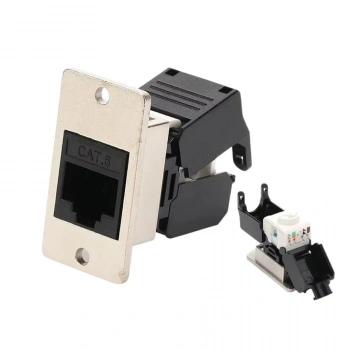 CAT6 RJ45 Dişi Panel Tipi Konnektör - SCAT6-C1