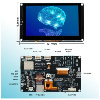 CrowPanel Advance 4.3 ESP32-S3 HMI Dokunmatik Ekranlı (480x272)