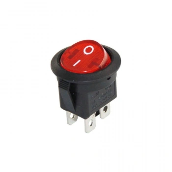 DC131 Işıklı ON/OFF Anahtar Yuvarlak 20mm 4 Pin