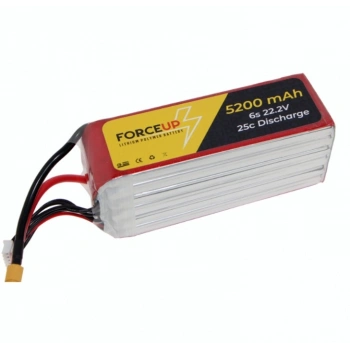 FORCEUP 6S 22.2V 5200mAh 25C Lipo  Batarya