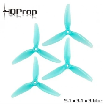 HQProp 5.1X3.1X3 5.1 2CW+2CCW Pervane Mavi
