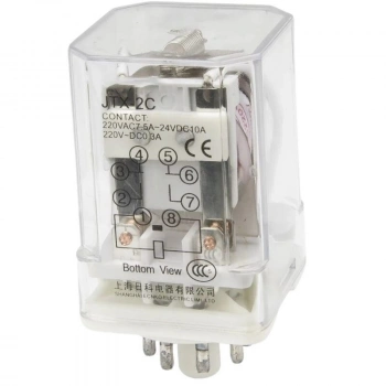JTX-2C DC 24V 8 Pin 2NO + 2NC Elektromanyetik Röle