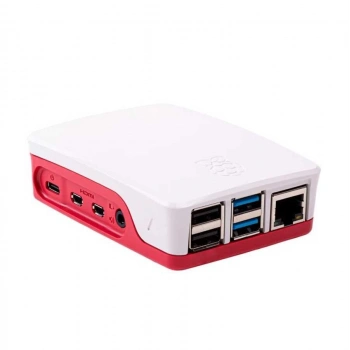 Raspberry Pi 4 Orijinal Muhafaza Kutusu - Beyaz Kırmızı