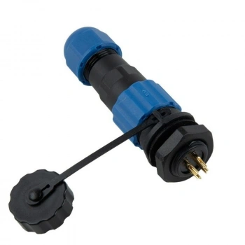 SD13 4 Pin 13mm Su Geçirmez Konnektör Takımı - Panel Tipi
